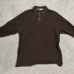 Burberry L brown knit LS shirt